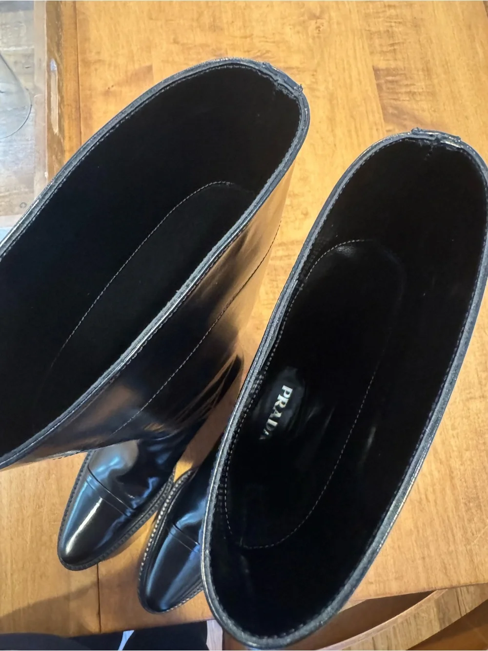 Prada Patent Leather Riding Boots